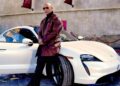 The Rock cầm lái Porsche Taycan trong bộ phim mới