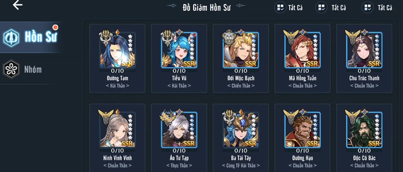 Đâu là hồn sư mà game thủ Đấu La VNG: Đấu Thần Tái Lâm muốn chiêu mộ?