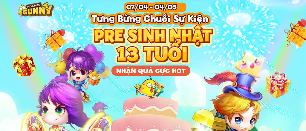 Gunny tưng bừng chuẩn bị đón sinh nhật 13 tuổi