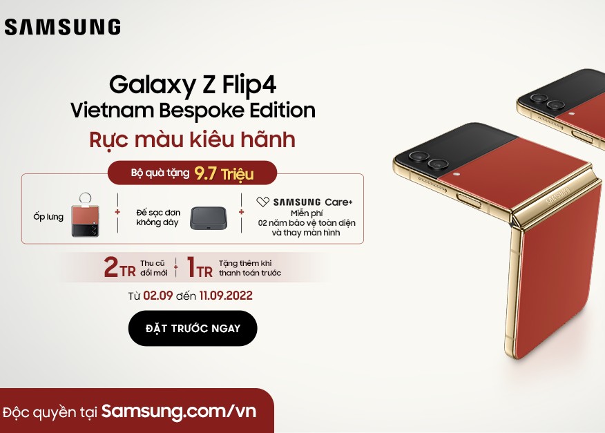 Samsung mở bán Galaxy Z Fold4 và Z Flip4 tại mọi kênh phân phối trên toàn quốc.