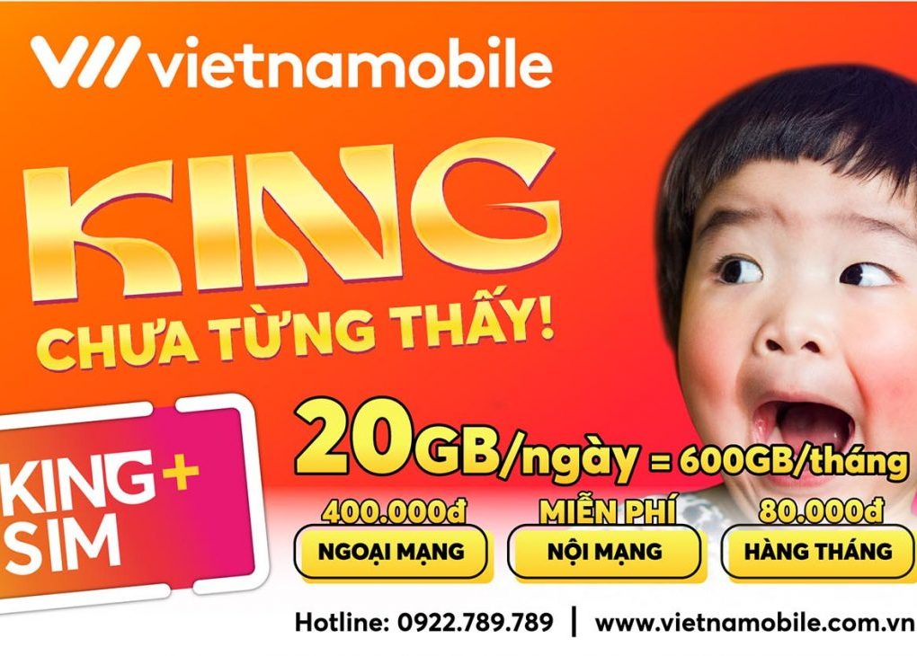 Vietnamobile ra mắt sim King với nhiều ưu đãi khủng