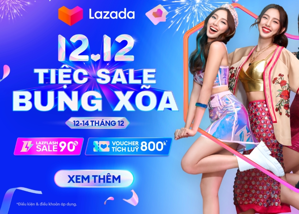 Lễ hội mua sắm 12.12: Người dùng Lazada sẽ được tham gia "Tiệc Sale Bung Xõa"
