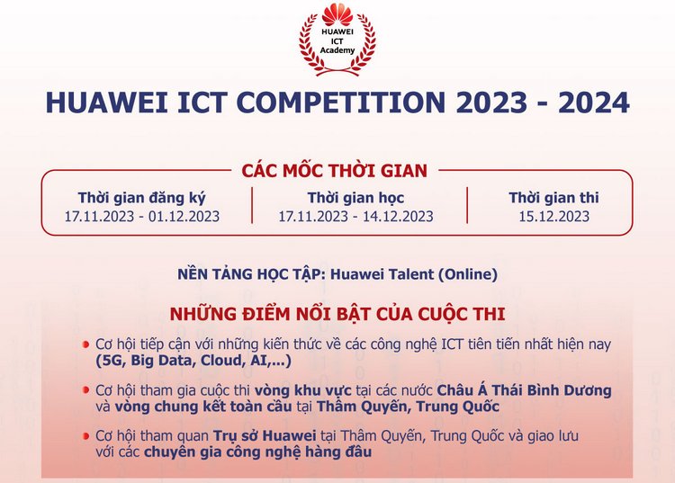 Khởi động Huawei ICT Competition 2023 – 2024