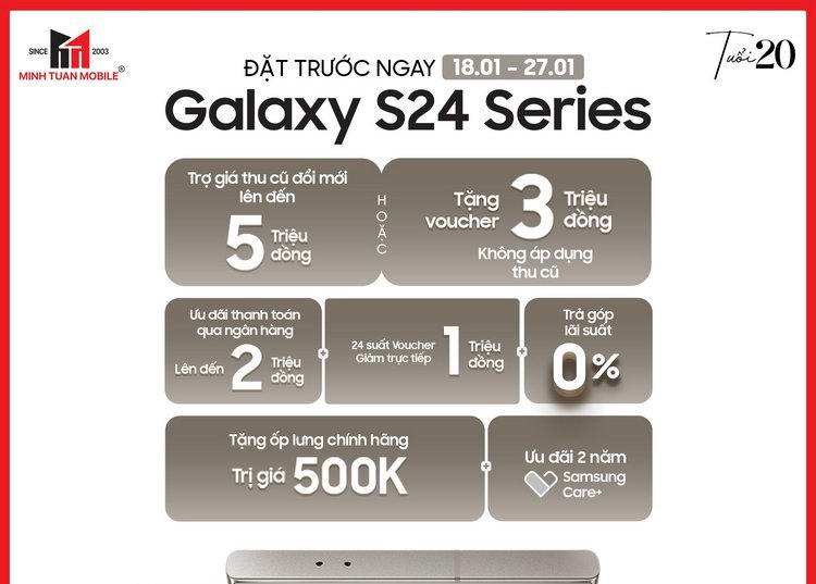 Đặt trước Galaxy S24 Series, "hốt" ưu đãi khủng!