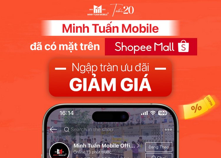 Minh Tuấn Mobile được chứng nhận Shopee Mall