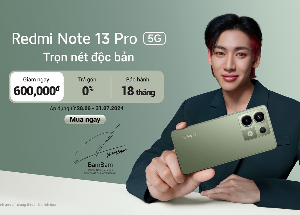 Redmi Note 13 Pro 5G sắc Xanh Olive ra mắt