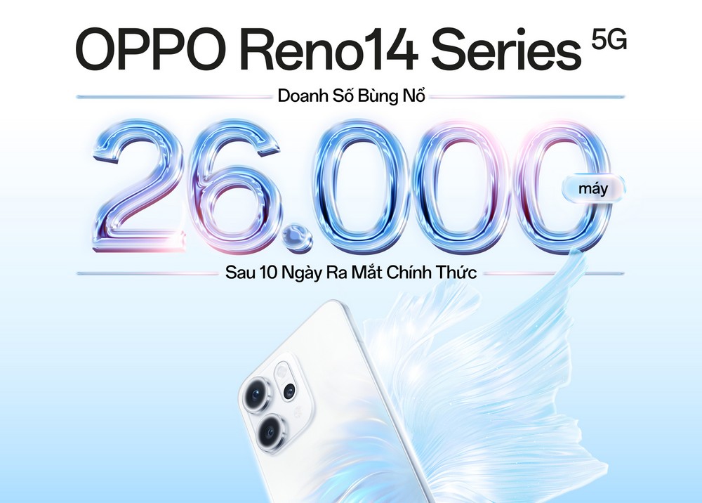 Reno14 Series cán mốc 26.000 máy, vượt Reno13