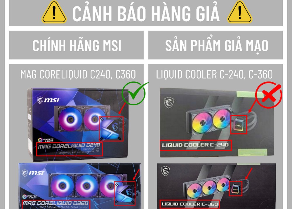 MSI cảnh báo về tản nhiệt nước giả mạo