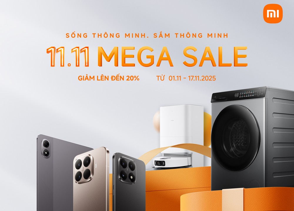 Xiaomi 11.11 Mega Sale: Sống thông minh - Sắm thông minh