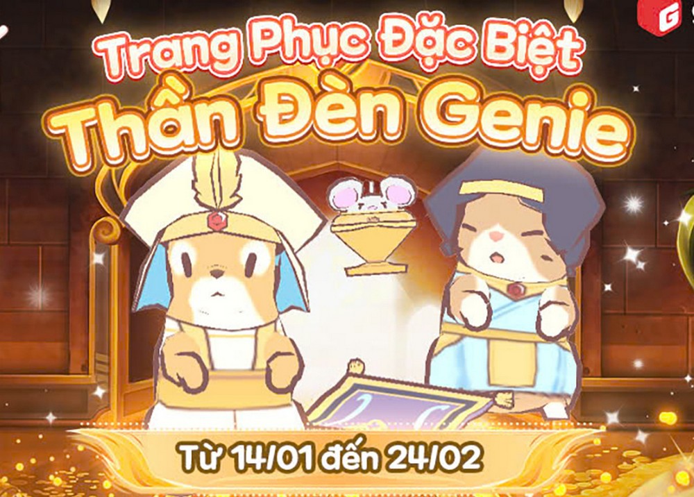 Thần Đèn Genie đổ bộ Cats & Soup: Fluffy Town