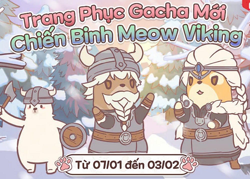 Cats & Soup tung trang phục gacha “Chiến Binh Viking”
