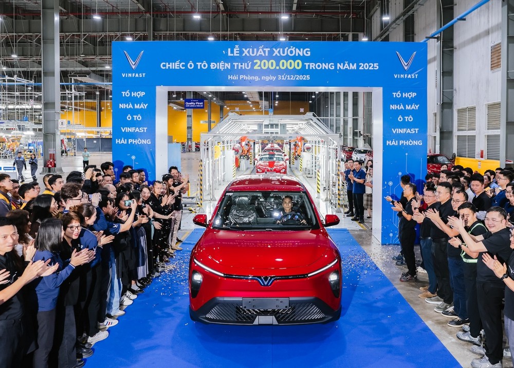 VinFast Hải Phòng xuất xưởng 200.000 ô tô điện năm 2025