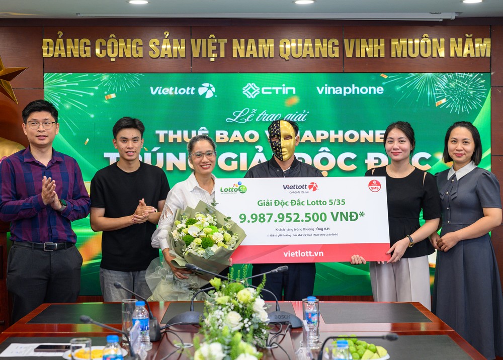 Thuê bao VinaPhone trúng Vietlott gần 10 tỷ đồng