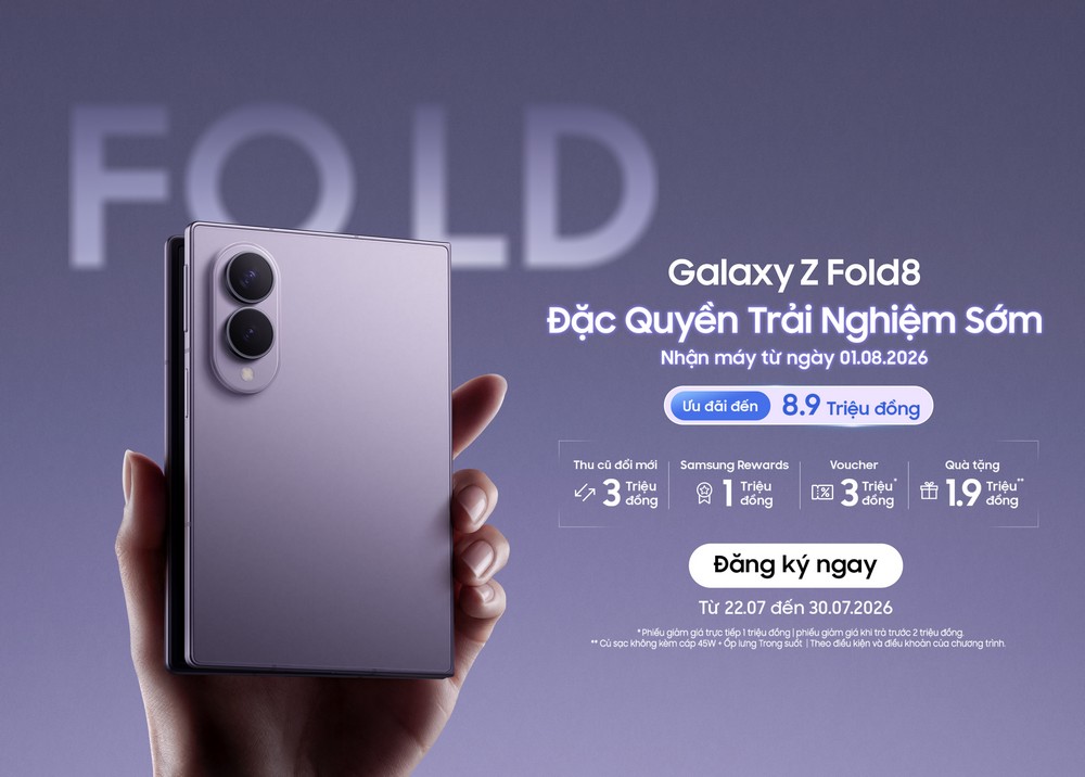 Samsung mở trải nghiệm sớm Galaxy Z Fold8